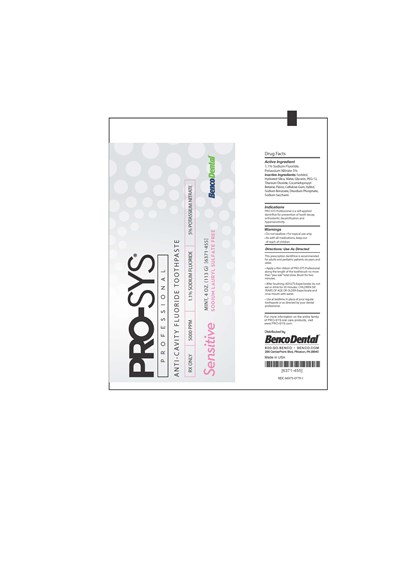 Tube (Pm5920 Rev000 25 Bb Pkg Pro Sys Sensitive Fluoride Toothpaste Rx 6371 455 Tube)